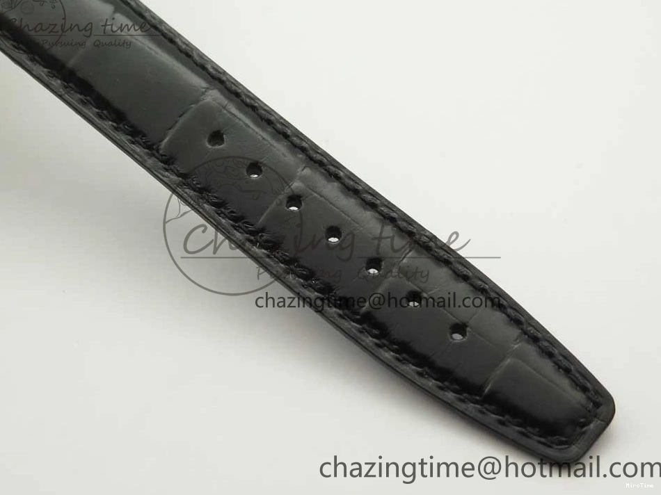 MIROTIME 0322 Affordable Portofino Automatic SS FKF 1:1 Best Edition Black Dial on Black Leather Strap A 7136